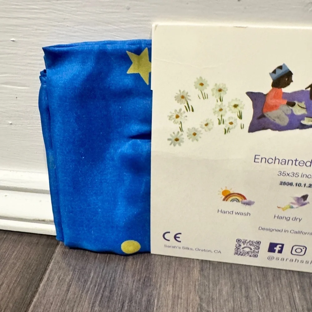 NWT Sarah’s Silks Enchanted Playsilk - Blue Star Full Size Silk Pretend Play